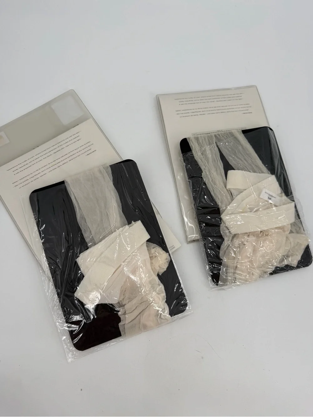 Donna Karan New York Pantyhose sz TALL Colorwash The Nudes 2 Pr VTG Dk Ivory A24